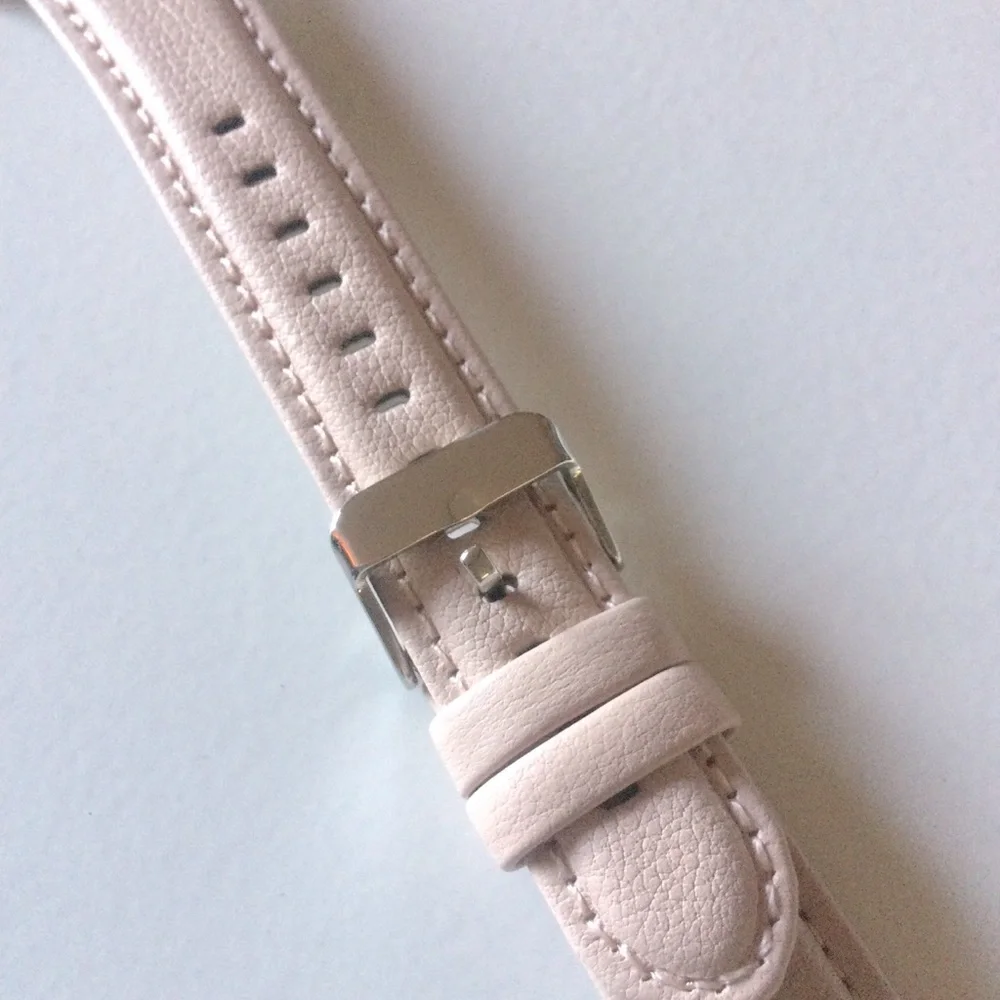 SARINA WOMENS ROSE BEIGE LEATHER APPLE WATCH STRAP 38mm 40mm NWT